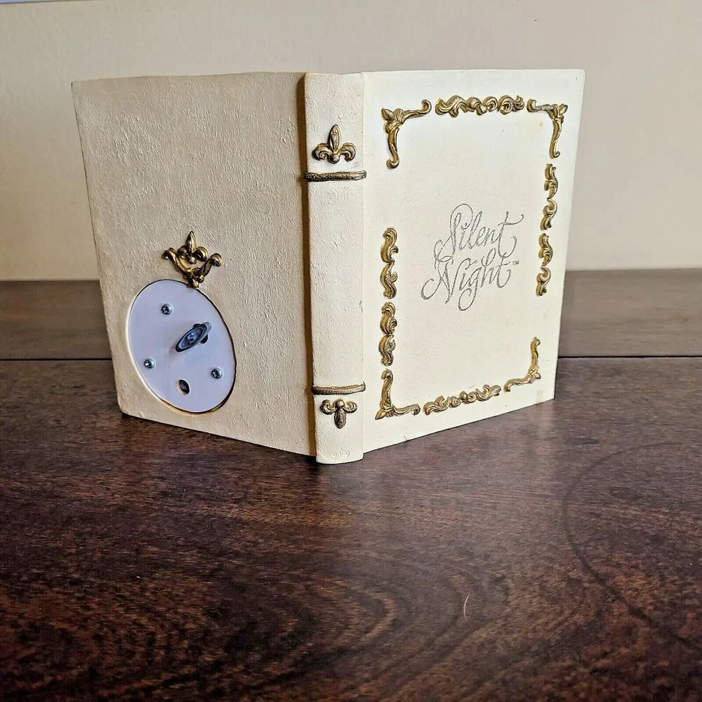 Bible Nativity Music Box - Silent Night Isaiah 9:6 Mary Joseph AGC, Inc. Vintage